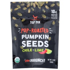 TOP FOX: Pop Roasted Pumpkin Seeds Chile Lime, 3.5 oz