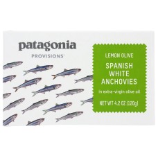 PATAGONIA PROVISIONS: Lemon Olive Spanish White Anchovies, 4.2 oz