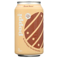 POPPI: Root Beer Prebiotic Soda, 12 fo