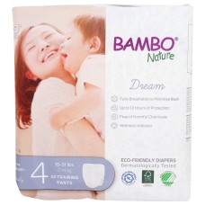 BAMBO NATURE: Dream Training Pants Size 4, 22 pk