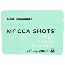 SEATTLE GUMMY COMPANY: Mocca Shots High Energy Gummies Mint Chocolate 2Pk, 1 oz