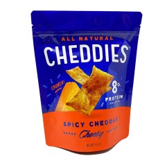 CHEDDIES: Spicy Cheddar Baked Cheesy Crackers, 4.5 oz