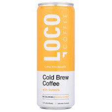 LOCO COFFEE: Vanilla Honey Oat Milk Cold Brew Coffee, 11 fo