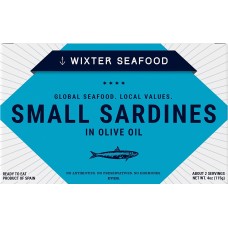 WIXTER SEAFOOD: Small Sardines in Olive Oil, 4 oz