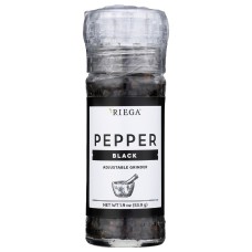 RIEGA: Black Pepper Adjustable Grinder, 1.9 oz