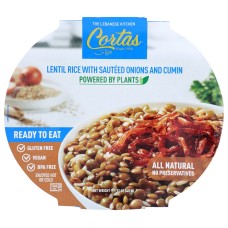 CORTAS: Lentil Rice With Onions & Cumin Ready To Eat Meal, 12 oz