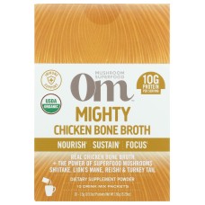 OM MUSHROOMS: Mighty Chicken Bone Broth Powder, 10 pk