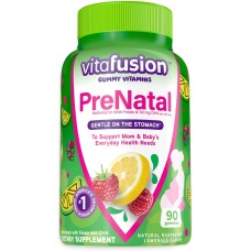 VITAFUSION: PreNatal Raspberry & Lemonade Flavored Gummy Pregnancy Vitamins, 90 ea