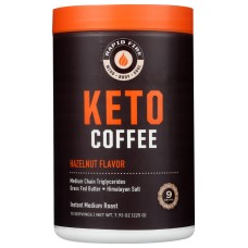 RAPID FIRE: Keto Coffee Hazelnut Flavor, 7.93 oz