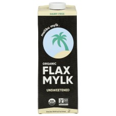 MALIBU MYLK: Unsweetened Organic Flax Milk, 33.8 fo