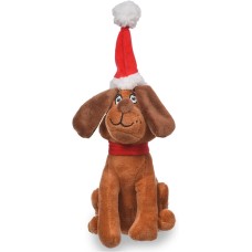 DR. SEUSS GRINCH: Grinch Max Santa Plush Figure Dog Toy, 1 pk