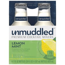 UNMUDDLED: Lemon Mint Premium Cocktail Mixers 4pk, 28 fo