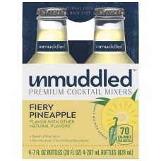 UNMUDDLED: Fiery Pineapple Premium Cocktail Mixers 4pk, 28 fo