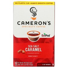 CAMERONS SPECIALTY COFFEE: Sea Salt Caramel Coffee Pods, 4.33 oz