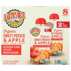 EARTHS BEST: Organic Sweet Potato and Apple Puree S2 8Pk, 32 oz