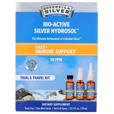 SOVEREIGN SILVER: Bio-Active Silver Hydrosol Trial & Travel Kit, 1 oz