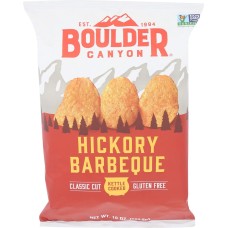 BOULDER CANYON: Kettle Cooked Hickory Barbeque Classic Cut Chips, 10 oz