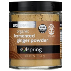 SOLSPRING: Powder Ginger Fermented, 2.4 oz