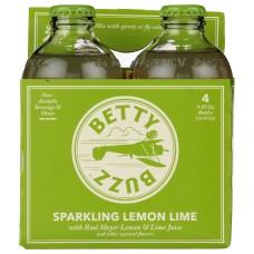 BETTY BUZZ: Sparkling Lemon Lime Cocktail Mixer 4 Pack, 36 fo