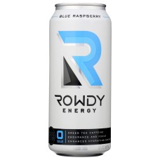ROWDY ENERGY: Drink Blue Raspberry, 16 fo