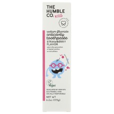 THE HUMBLE CO: Strawberry Sodium Fluoride Anticavity Toothpaste, 6.2 oz