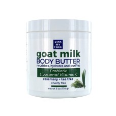 KISS MY FACE: Goat Milk Body Butter - Rosemary & Tea Tree, 6 OZ