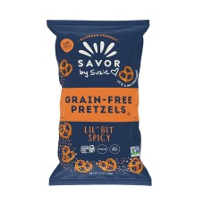SAVOR BY SUZIE: Lil Bit Spicy Grain Free Pretzel, 5 oz