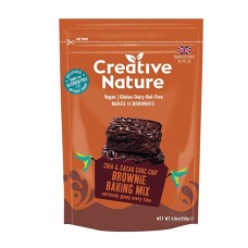 CREATIVE NATURE: Chia & Cacao Choc Chip Brownie Baking Mix, 8.8 oz