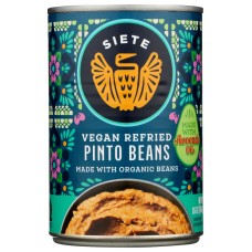 SIETE: Refried Pinto Beans, 16 oz