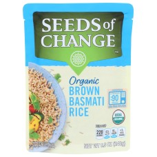 SEEDS OF CHANGE: Rice Basmati Brown, 8.5 oz