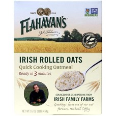 FLAHAVANS: Irish Rolled Oats, 16 oz