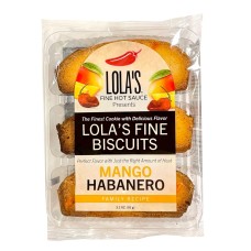 LOLAS FINE HOT SAUCE: Biscuit Mango Habanero, 3.2 oz