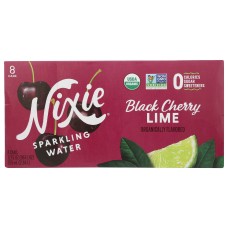 NIXIE: Water Sparkling Black Cherry Lime 8 Cans, 96 FO