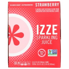 IZZE BEVERAGE: Strawberry Sparkling Juice, 33.6 fo