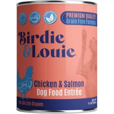 BIRDIE & LOUIE: Wet Dog Food Real Chicken and Salmon, 13 oz