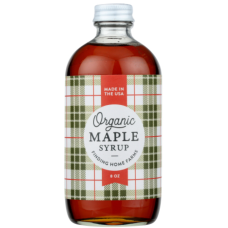 FINDING HOME FARMS: Organic Maple Syrup Plaid Bottle, 8 fo
