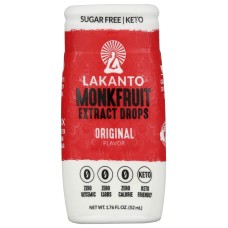 LAKANTO: Liquid Monk Fruit Sweetener Extract Drops Original, 1.76 oz