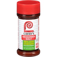 LAWRYS: 25 Percent Less Sodium Seasoned Salt, 8 oz