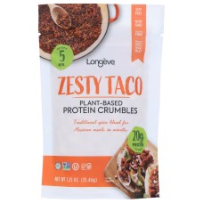 LONGEVE BRANDS: Plant Based Protein Crumbles Zesty Taco, 1.25 oz