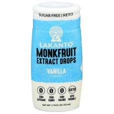 LAKANTO: Monk Fruit Vanilla Sweetener, 1.76 fo
