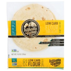 LA TORTILLA FACTORY: Low Carb Tortillas Flour Soft Taco Size, 11.8 oz