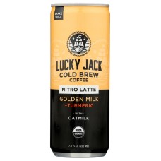 LUCKY JACK: Nitro Latte Golden Milk Turmeric With Oatmilk Coffee, 7.5 fo