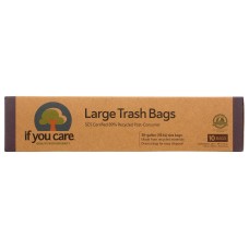 IF YOU CARE: 30 Gallon Recycled Trash Bags, 10 bg