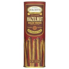 DOLCETTO: Premium Hazelnut Rolled Wafers, 3 oz