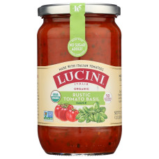 LUCINI: Organic Rustic Tomato Basil Sauce, 24 oz