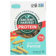 ANCIENT HARVEST: Plant Based Protein Pasta Green Lentil Penne, 9.6 oz