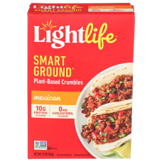 LIGHTLIFE: Smart Ground Plant Based Mexican Crumbles, 12 oz