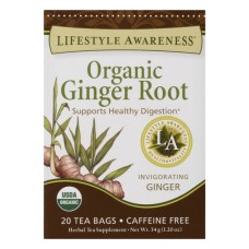 LIFESTYLE AWARENESS: Organic Ginger Root Tea, 20 bg