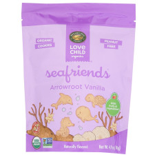 LOVE CHILD ORGANICS: Sea Friends Arrowroot Vanilla Cookies, 4.9 oz LOVE CHILD ORGANICS: Sea Friends Arrowroot Vanilla Cookies, 4.9 oz