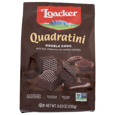 LOACKER: Quadratini Double Chocolate Wafer, 8.82 oz LOACKER: Quadratini Double Chocolate Wafer, 8.82 oz